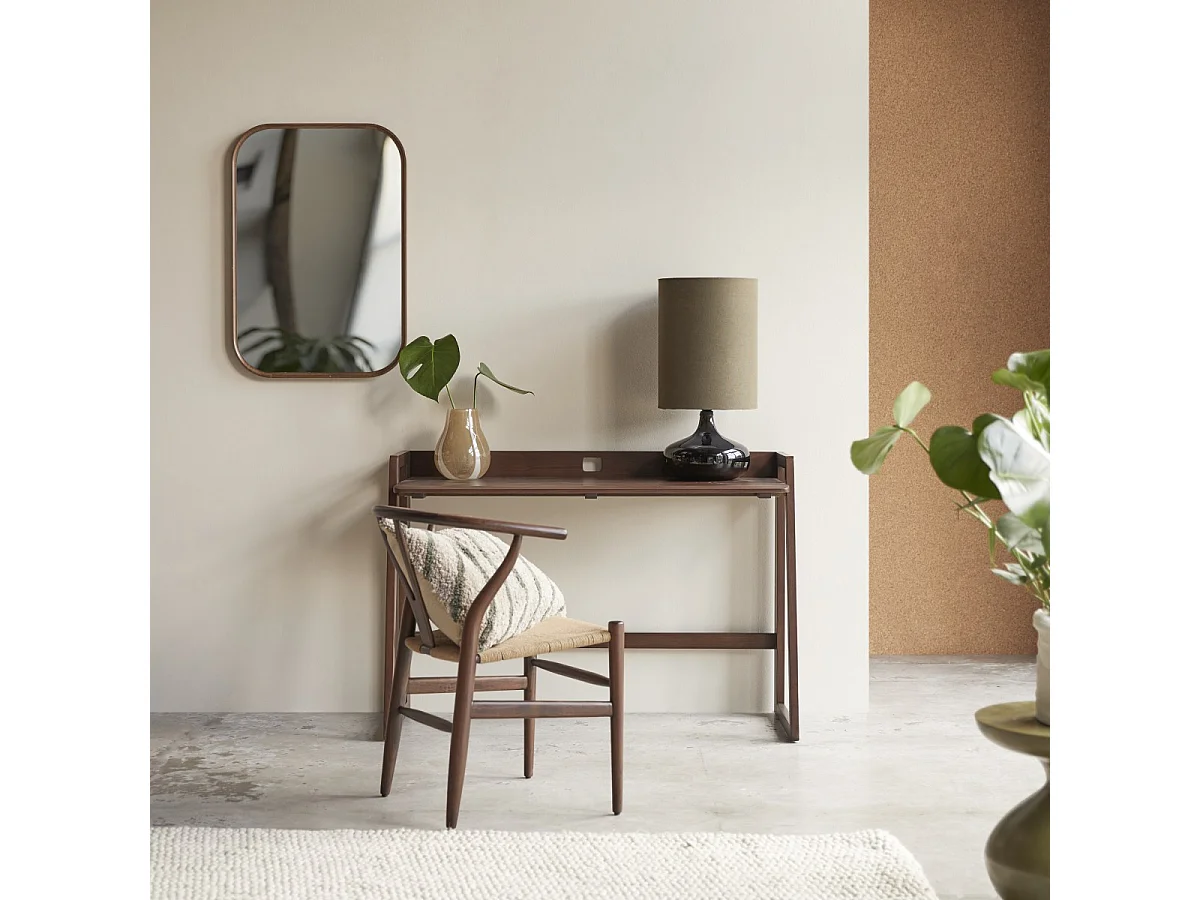 Klappbarer Schreibtisch Philips aus dunklem, massivem Teakholz