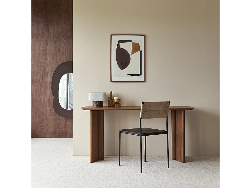 Scrivania in legno di acacia massello da 160 cm Suzanne