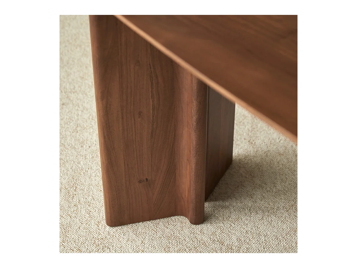 Scrivania in legno di acacia massello da 160 cm Suzanne