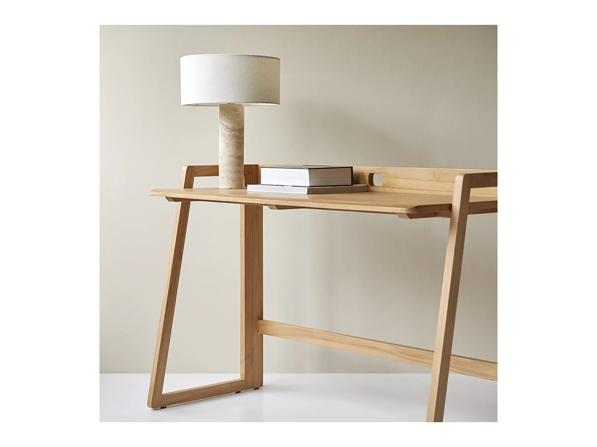 Scrivania pieghevole in teak massello chiaro Philip