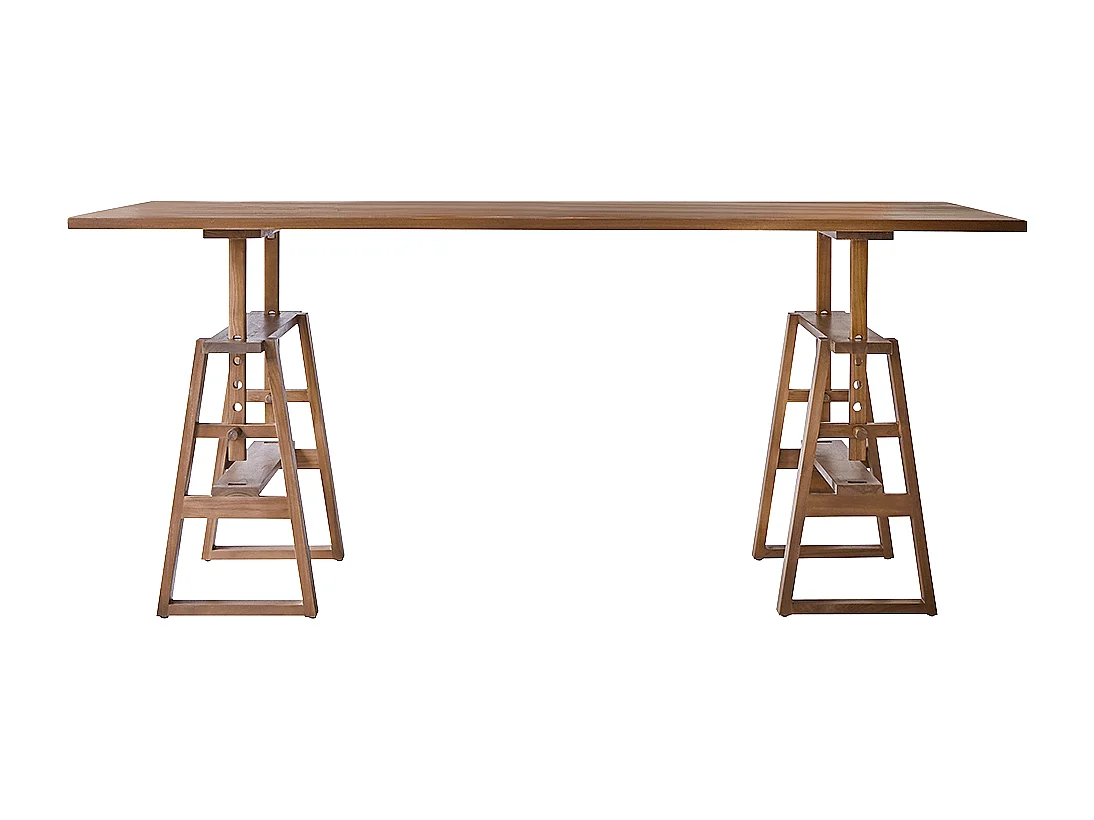Bureau en bois de teck massif Trestle