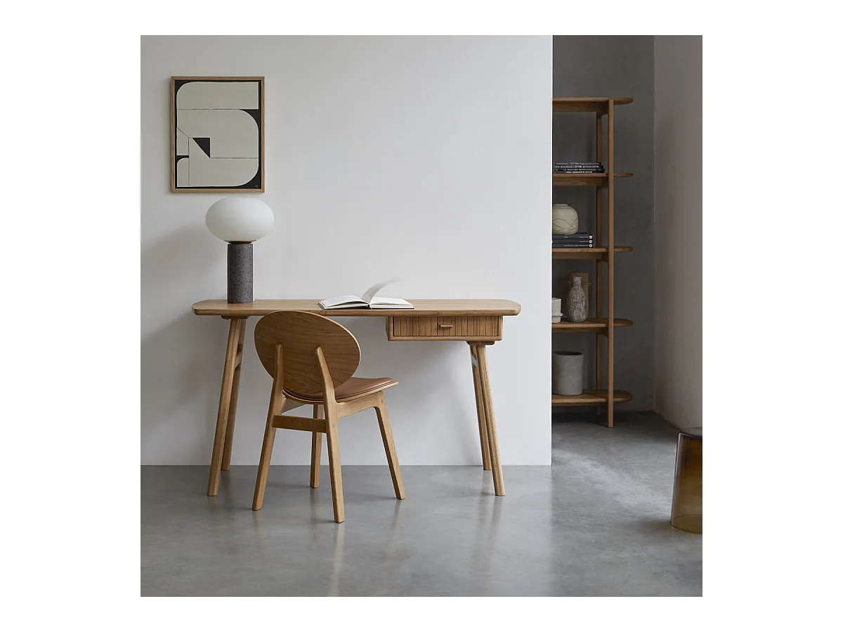 Scrivania in legno di rovere massello