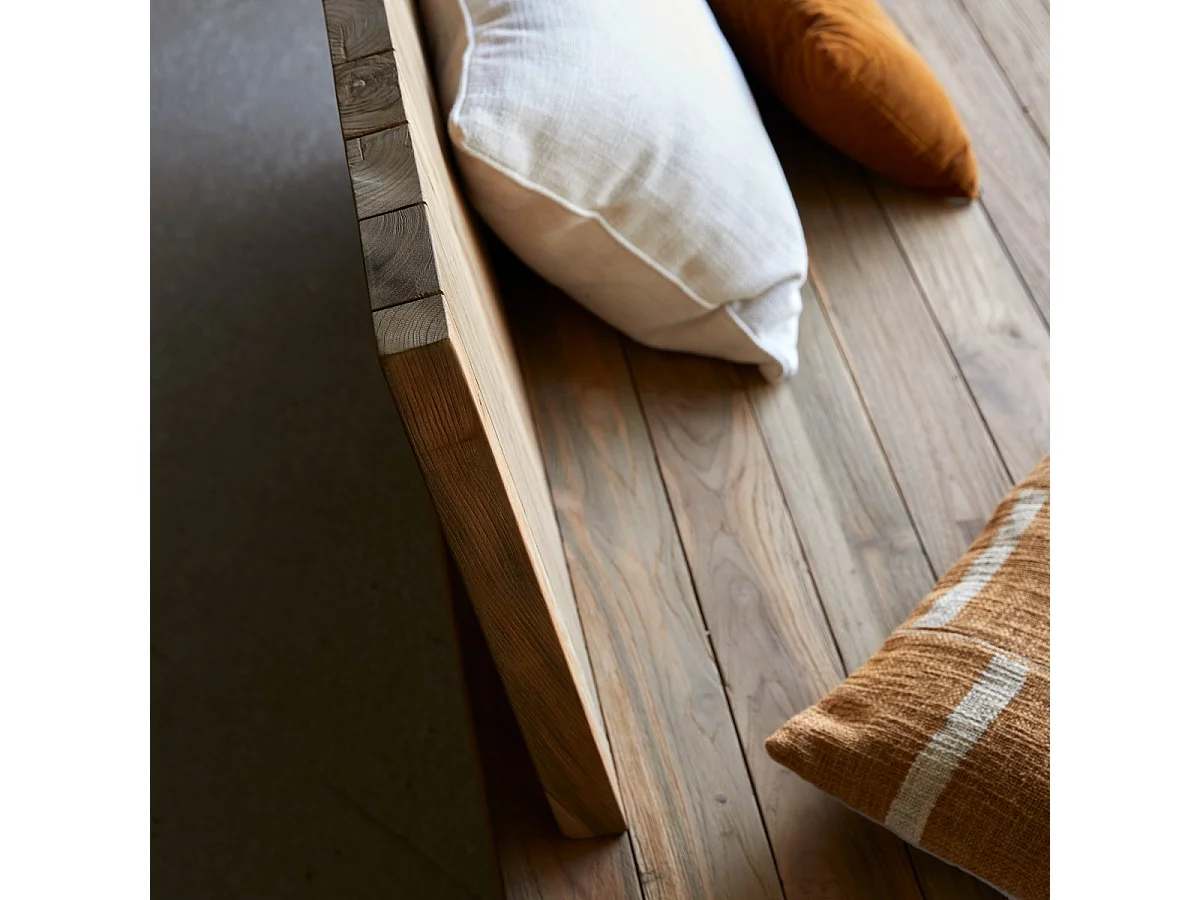 Sitzbank Joaquin aus recyceltem Teakholz ,3-Sitzer