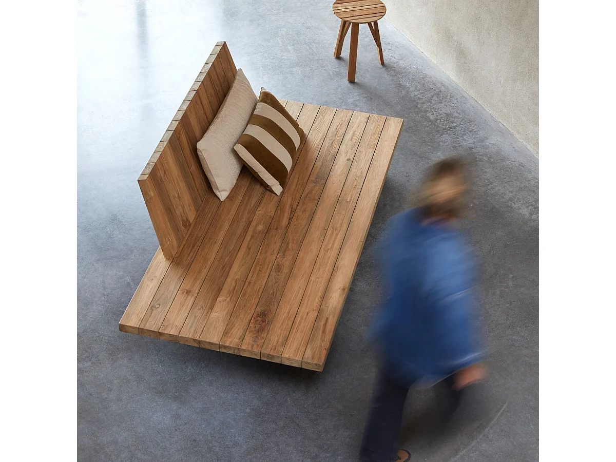 Sitzbank Joaquin aus recyceltem Teakholz ,3-Sitzer