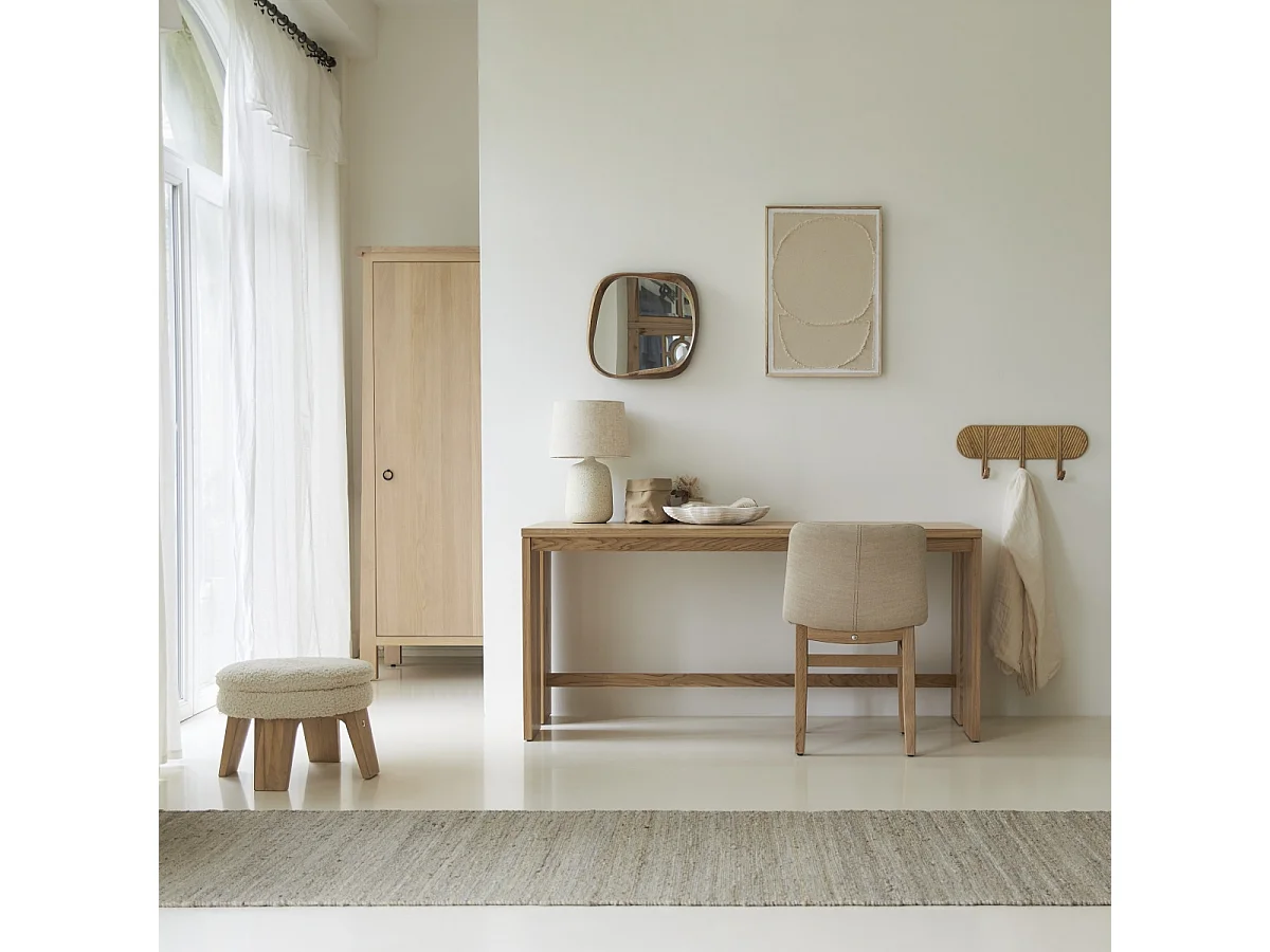 Scrivania Eden in legno di rovere massello 160 cm