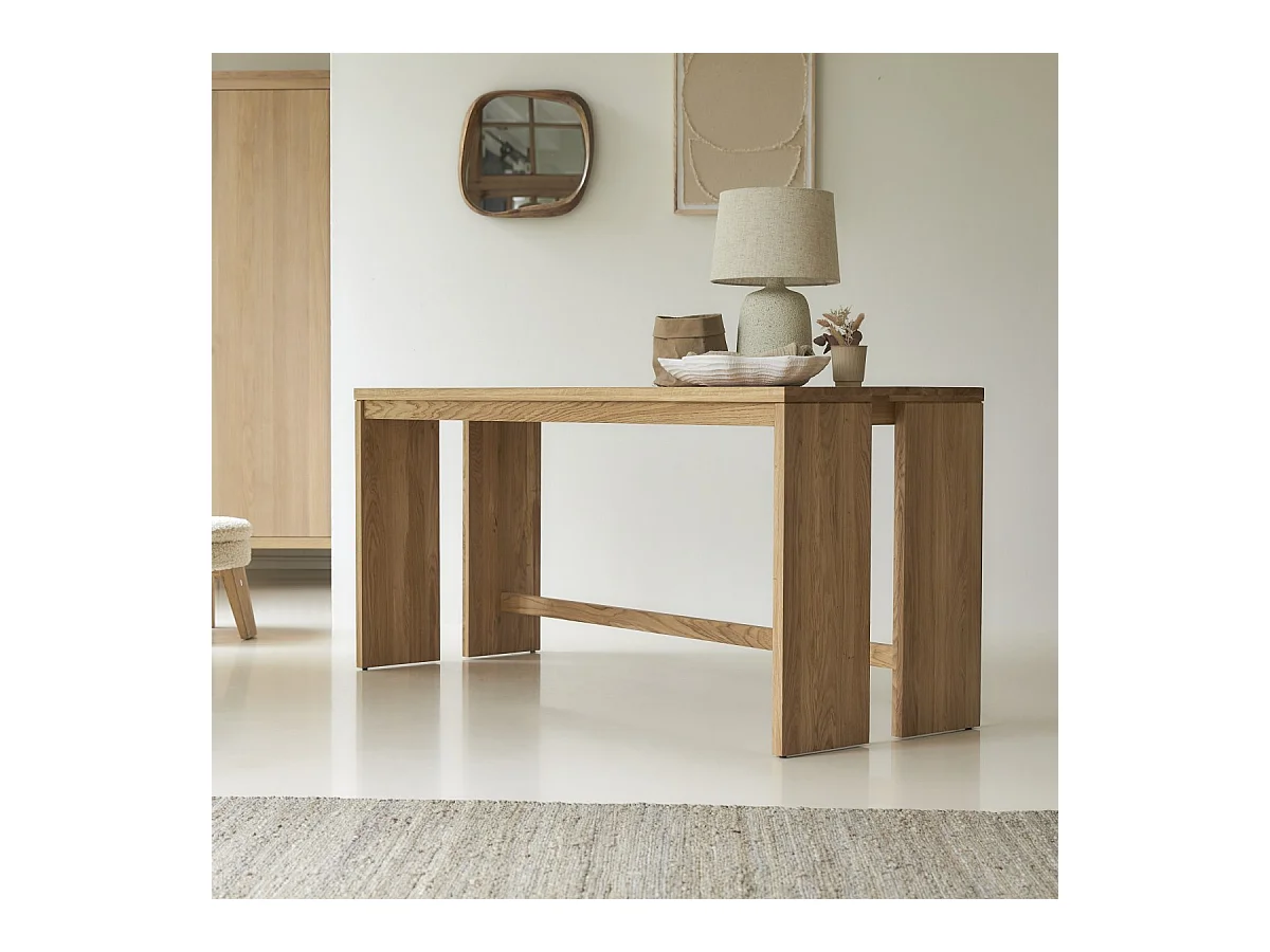 Scrivania Eden in legno di rovere massello 160 cm