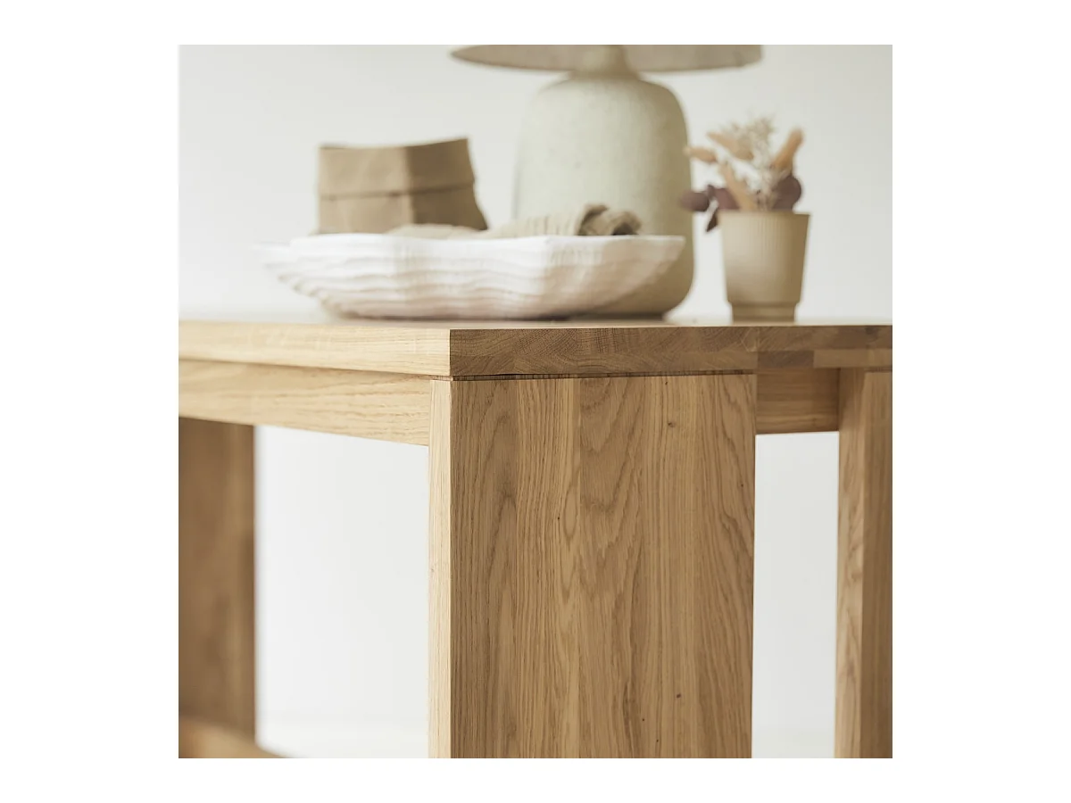 Scrivania Eden in legno di rovere massello 160 cm