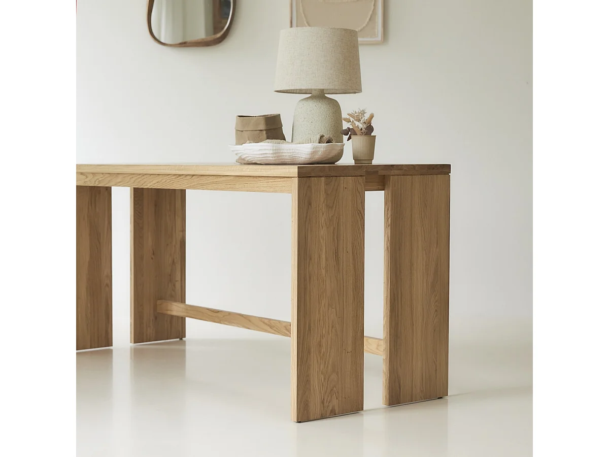 Schreibtisch Eden aus massivem Eichenholz 160 cm