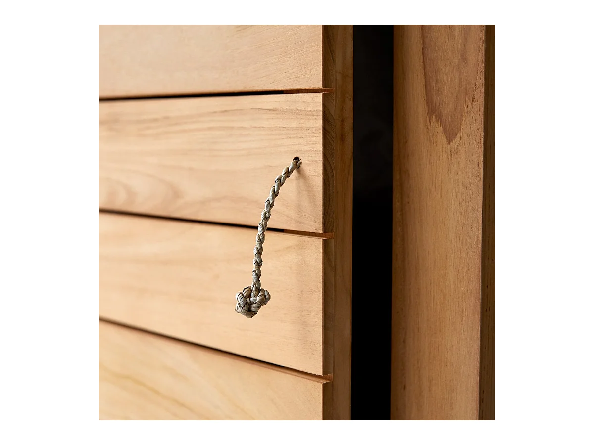 Colonna semplice portaoggetti in teak massello Minimalys