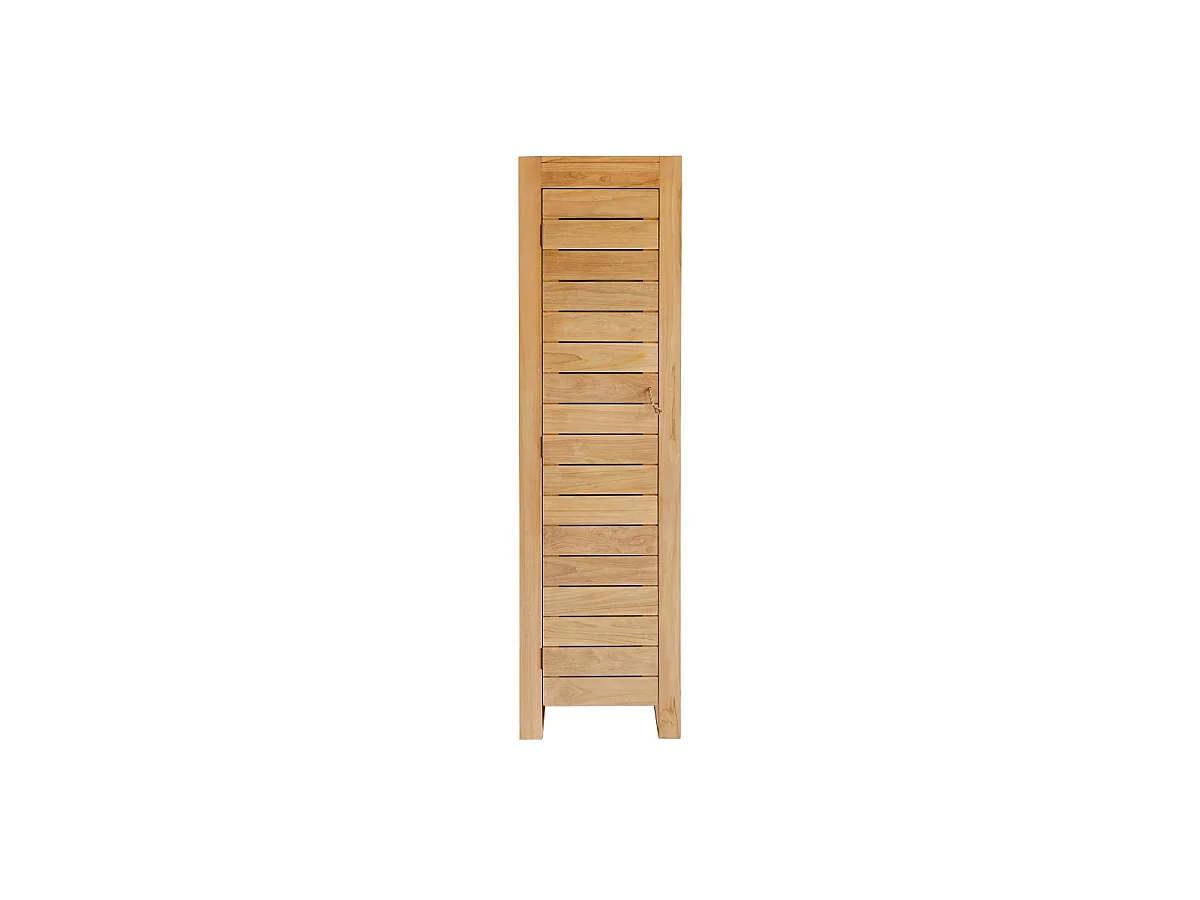 Colonna semplice portaoggetti in teak massello Minimalys