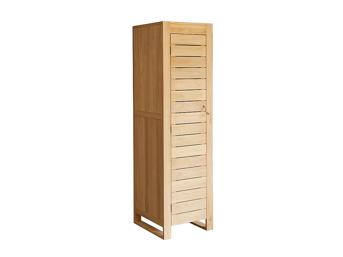 Colonna semplice portaoggetti in teak massello Minimalys