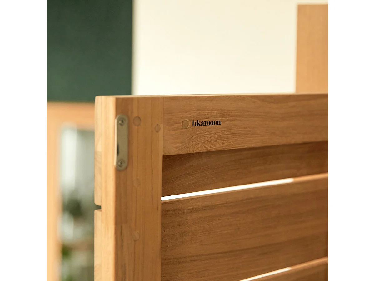 Colonna semplice portaoggetti in teak massello Minimalys