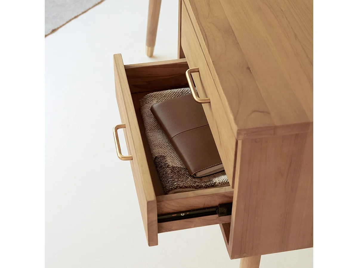 Scrivania in Teak naturale stile vintage