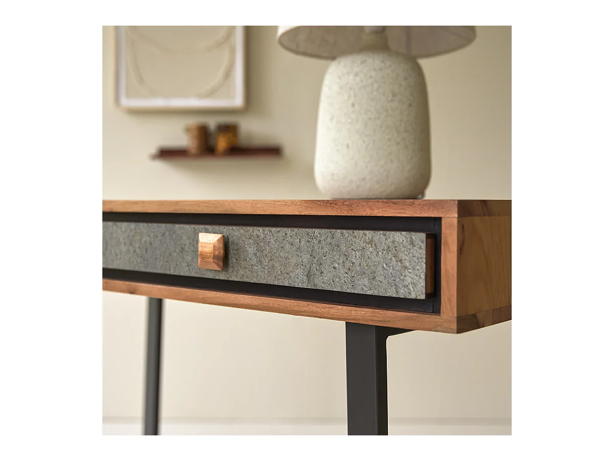 Bureau en bois d'acacia massif 115 Temis