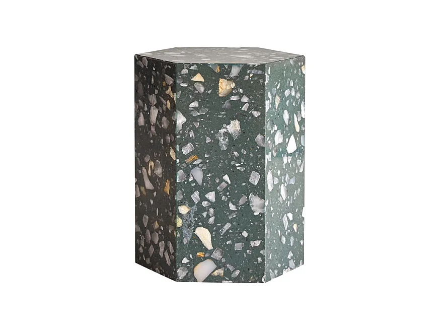 Tavolino da divano in terrazzo pregiato nero Zoé