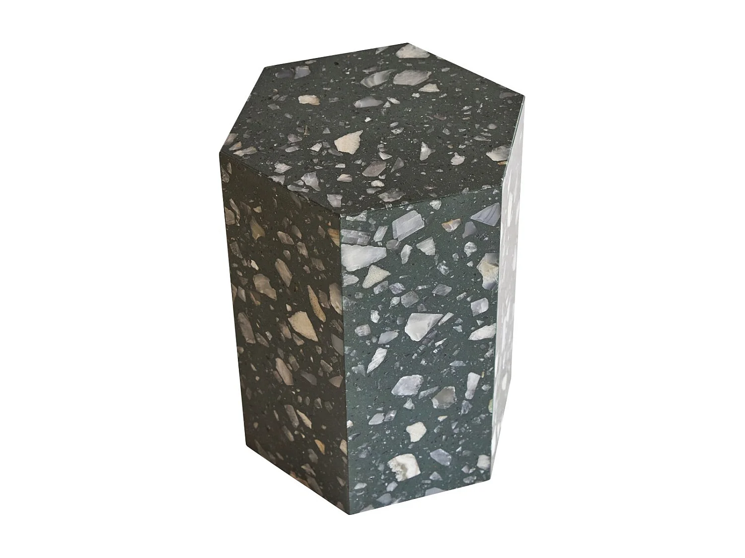 Tavolino da divano in terrazzo pregiato nero Zoé