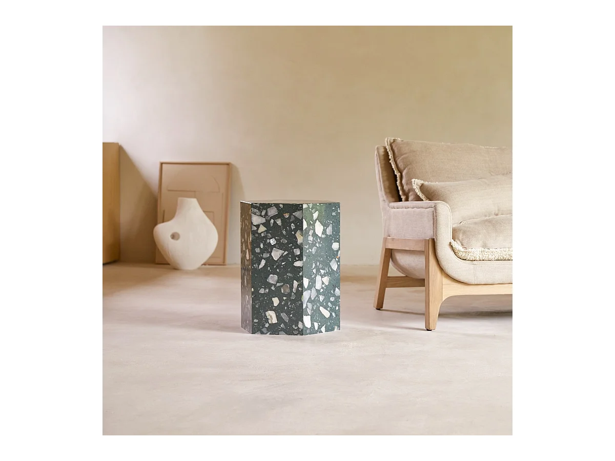 Sofaende Zoé aus Premium-Terrazzo Black