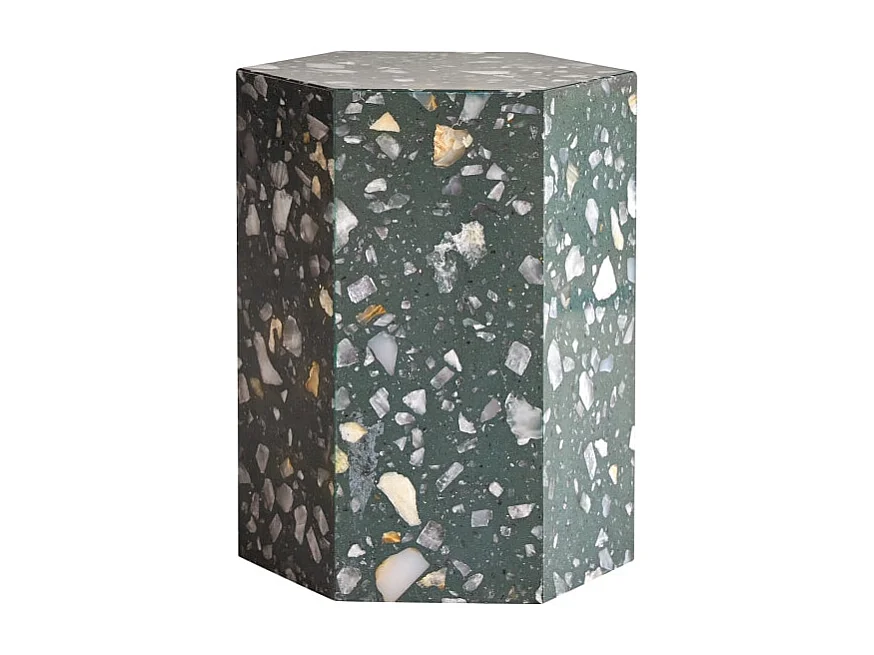 Tavolino da divano in terrazzo pregiato nero Zoé