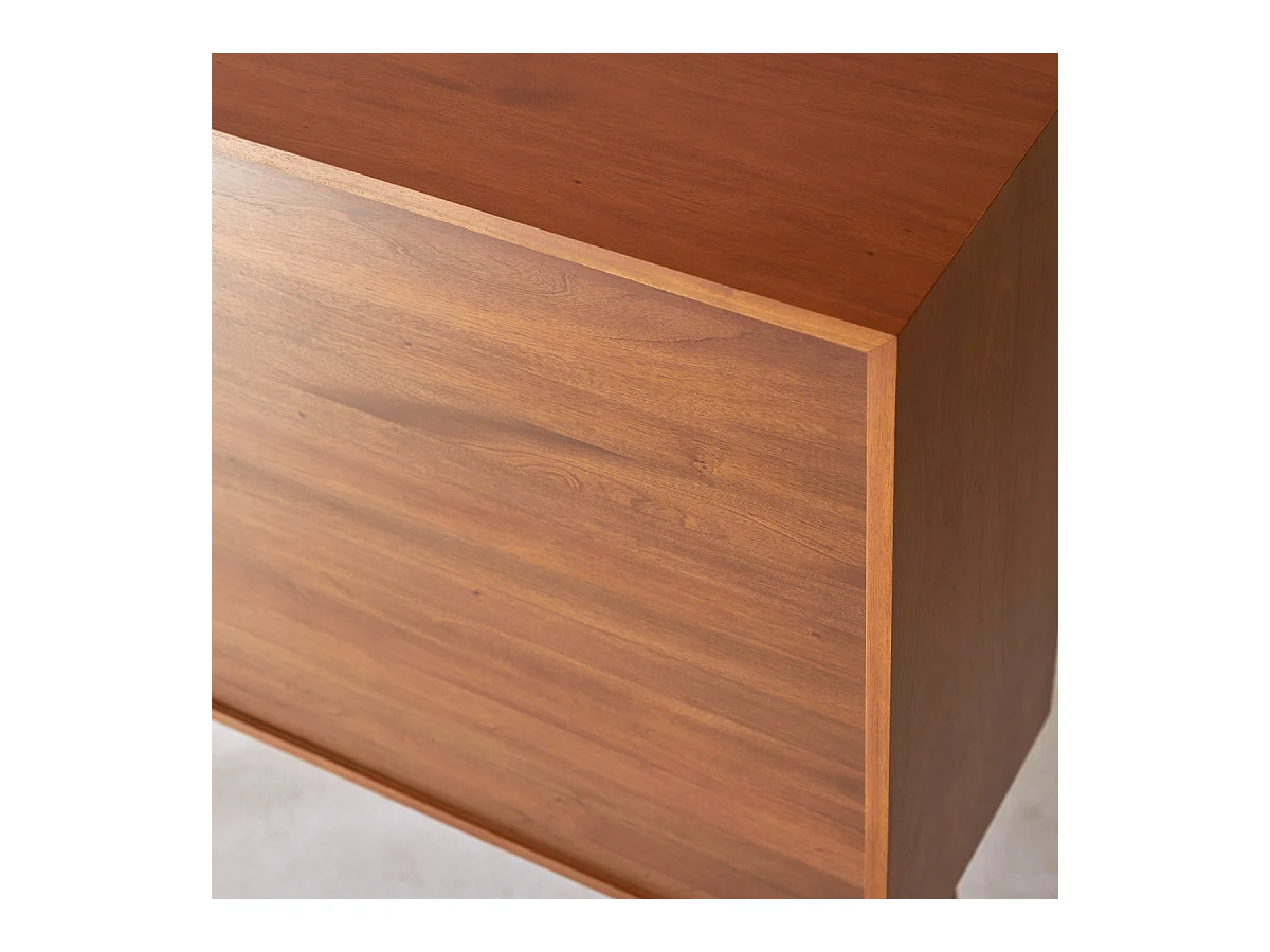 Bureau en bois d'acajou massif Magda 50's