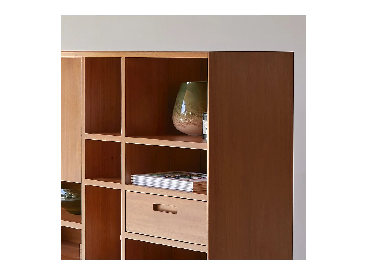 Bureau en bois d'acajou massif Magda 50's