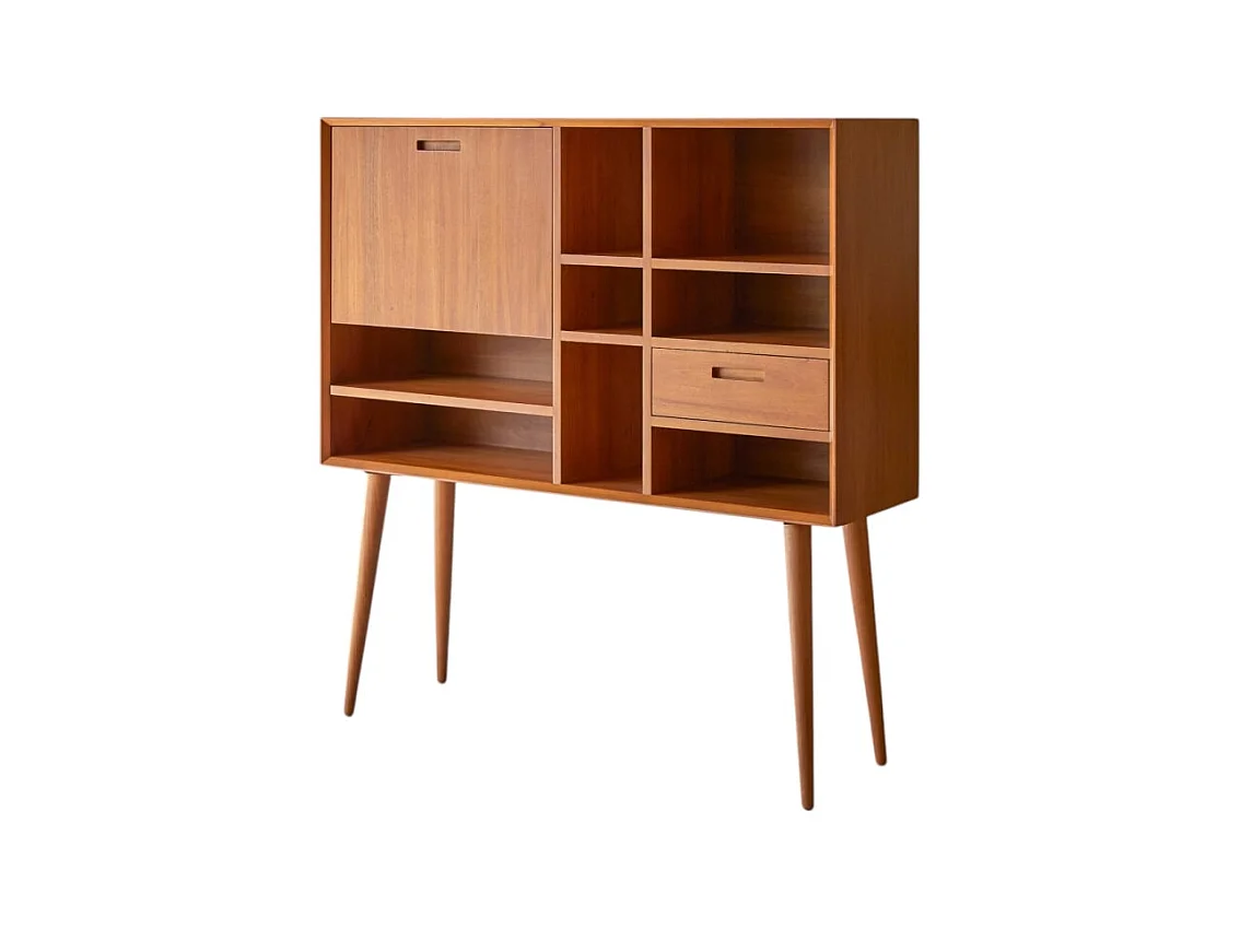 Bureau en bois d'acajou massif Magda 50's