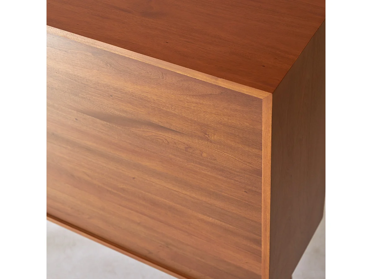 Bureau en bois d'acajou massif Magda 50's
