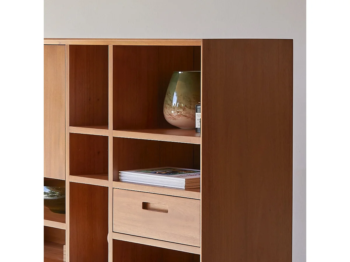 Bureau en bois d'acajou massif Magda 50's