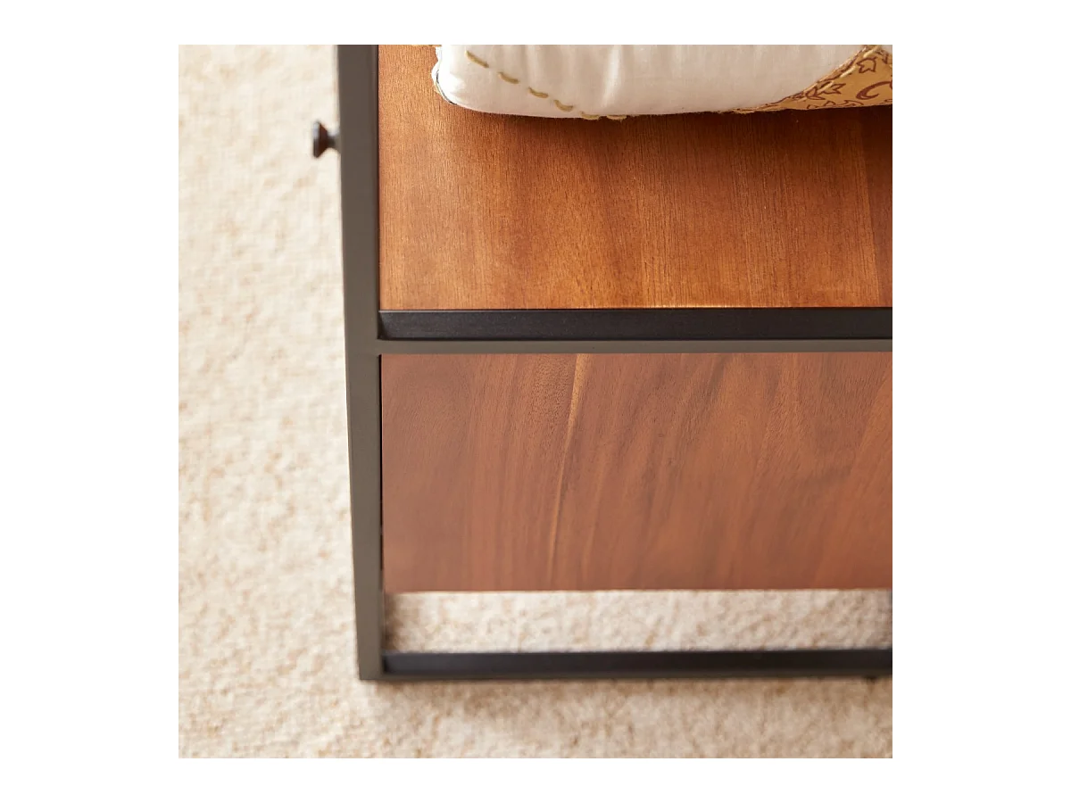 Colonne enfant en bois d'acacia et métal 175 Agra