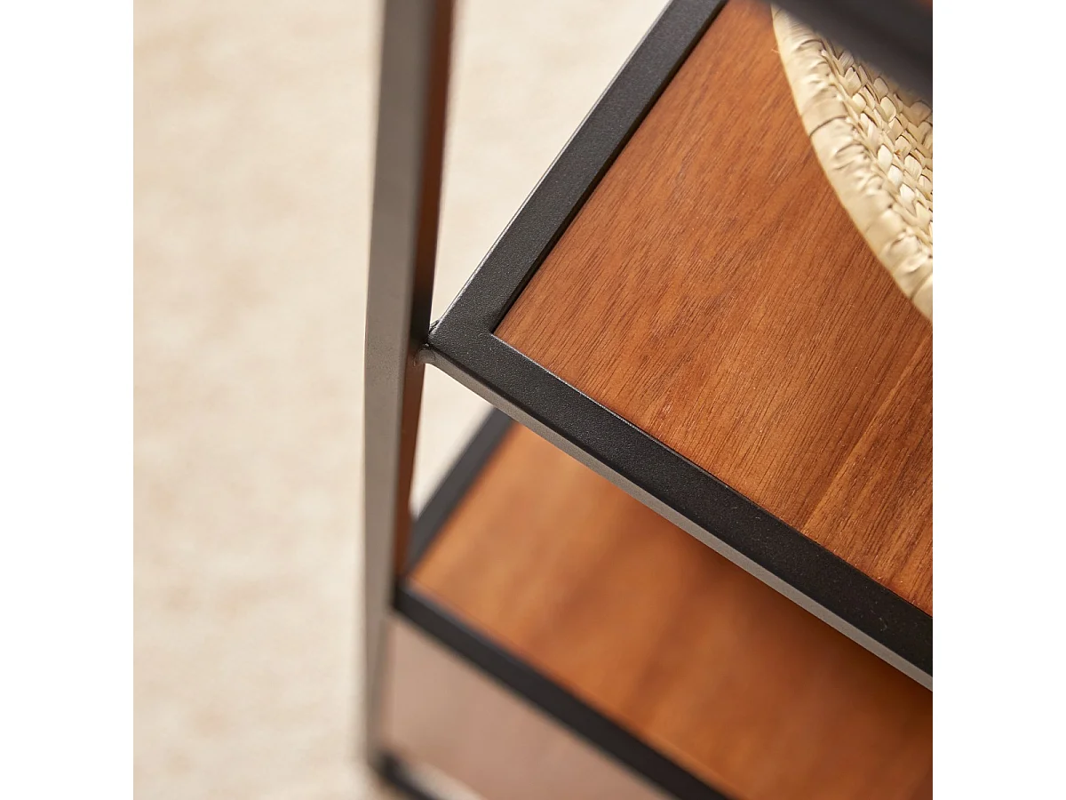 Colonne enfant en bois d'acacia et métal 175 Agra