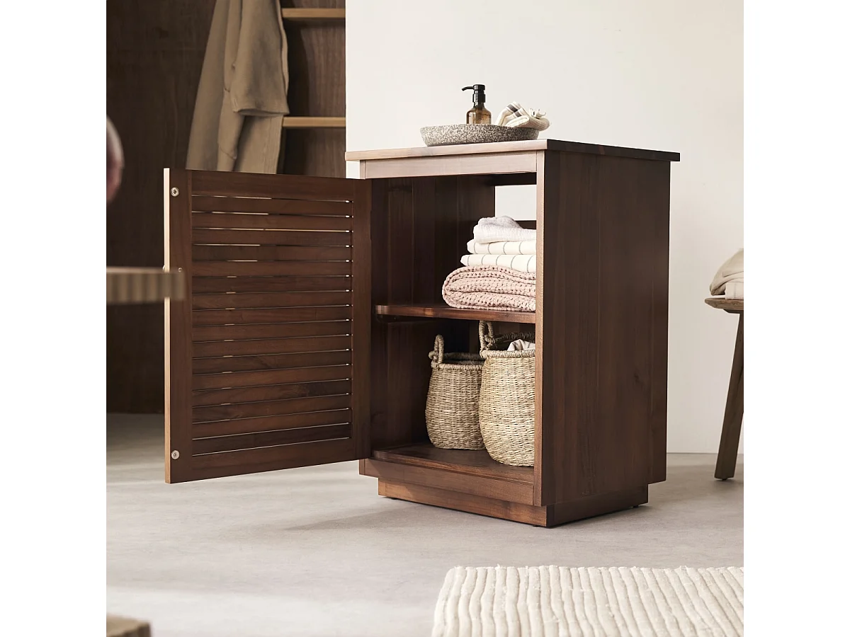Mobile contenitore Loggia in legno di acacia massello 60 cm