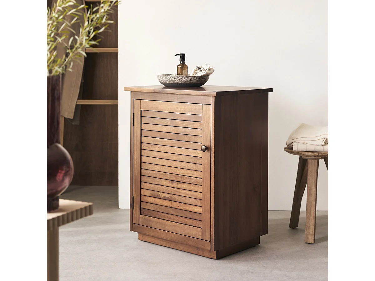 Mobile contenitore Loggia in legno di acacia massello 60 cm