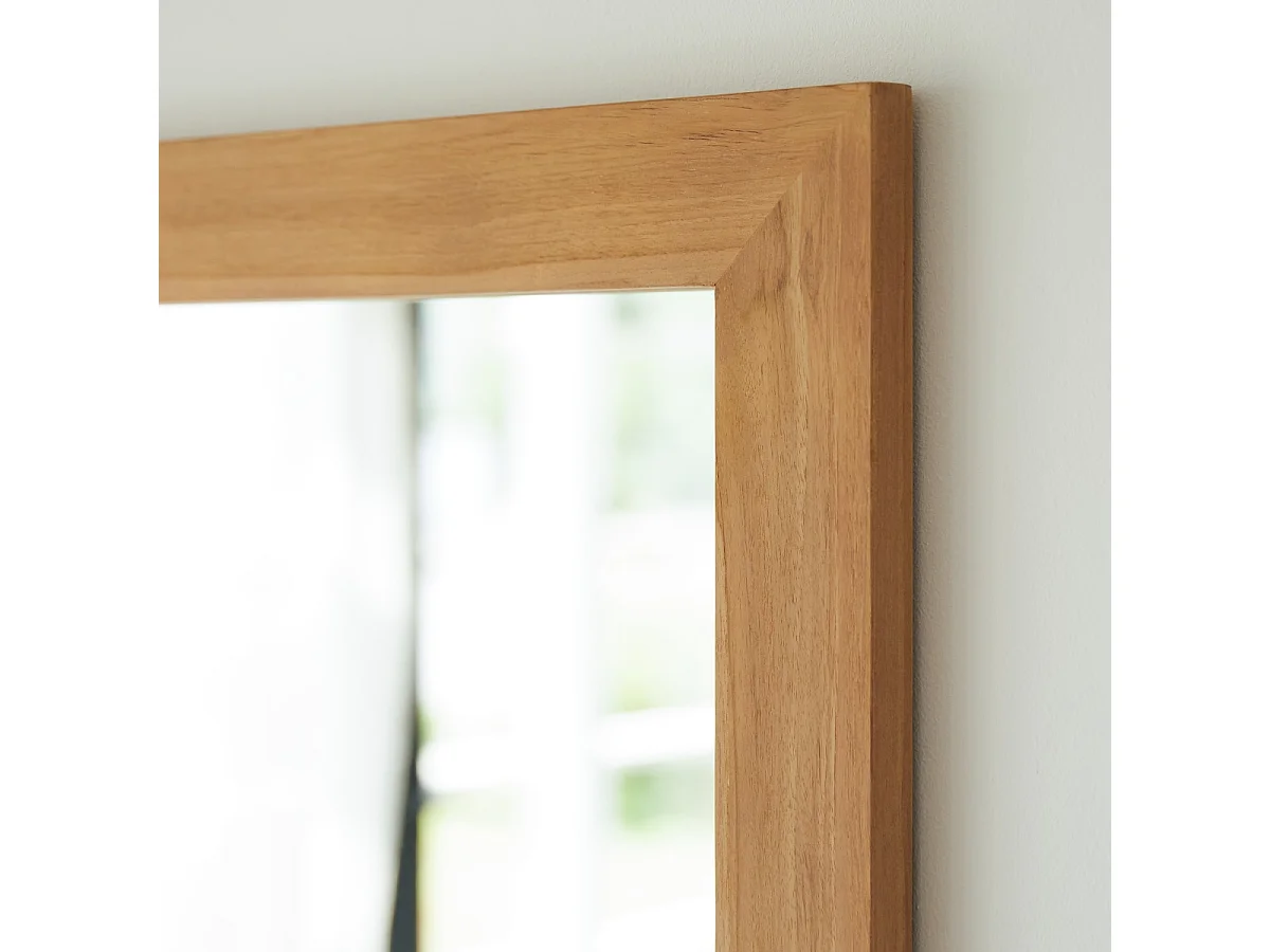 Deko-Spiegel Tona aus Teakholz, 120 × 90 cm