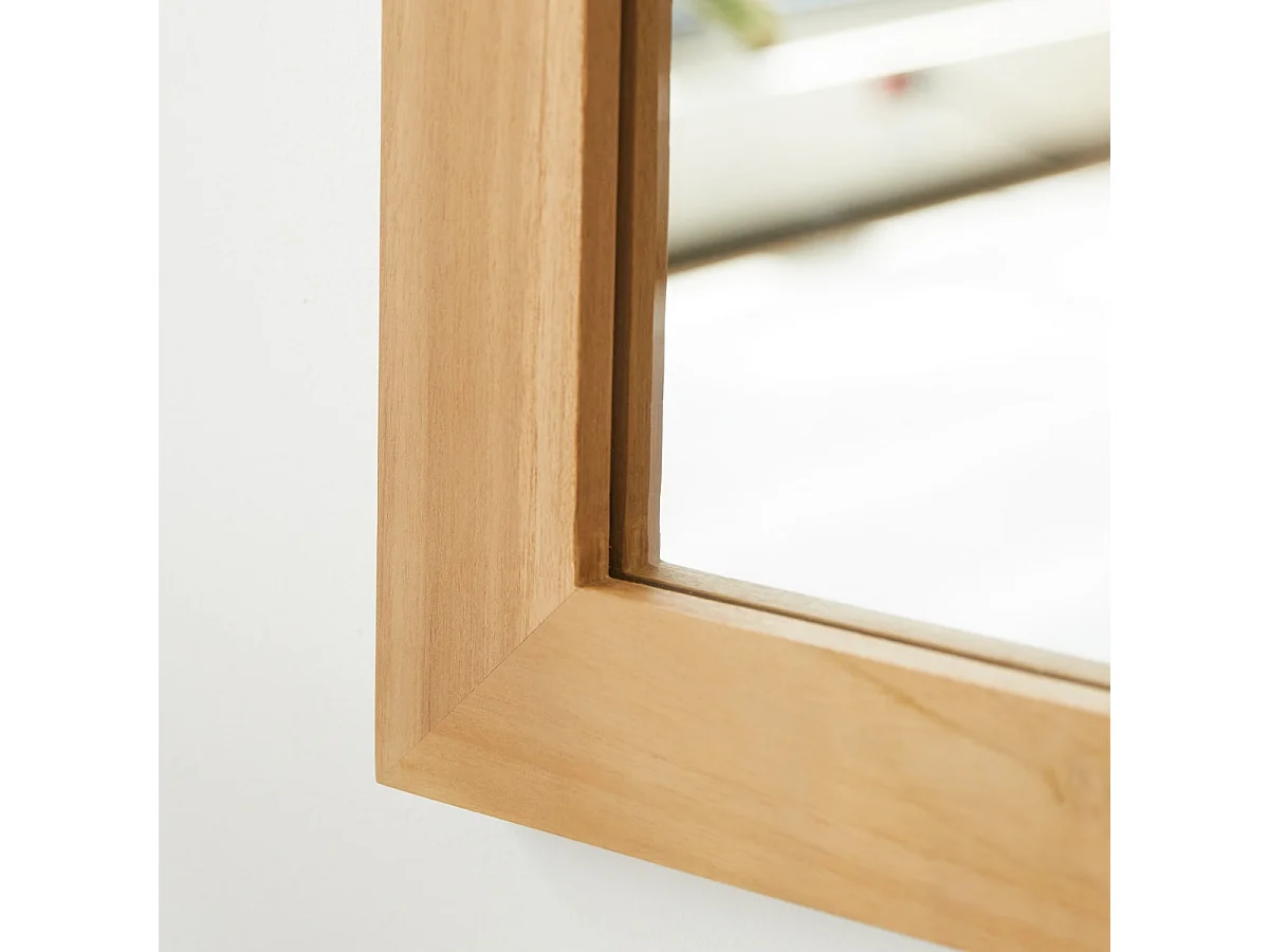 Deko-Spiegel Tona aus Teakholz, 120 × 90 cm