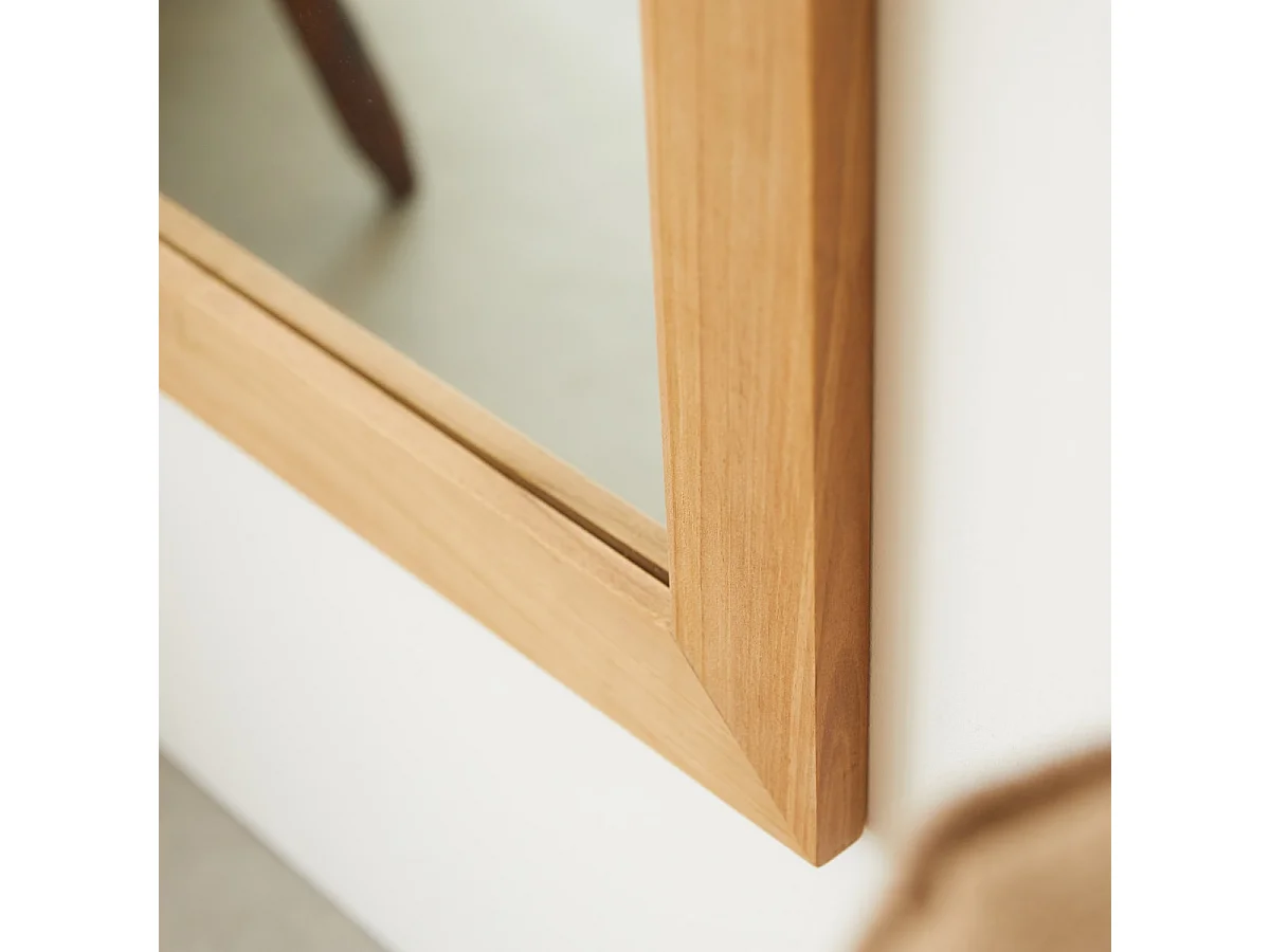 Specchio decorativo in legno di teak 120x90 cm Tona