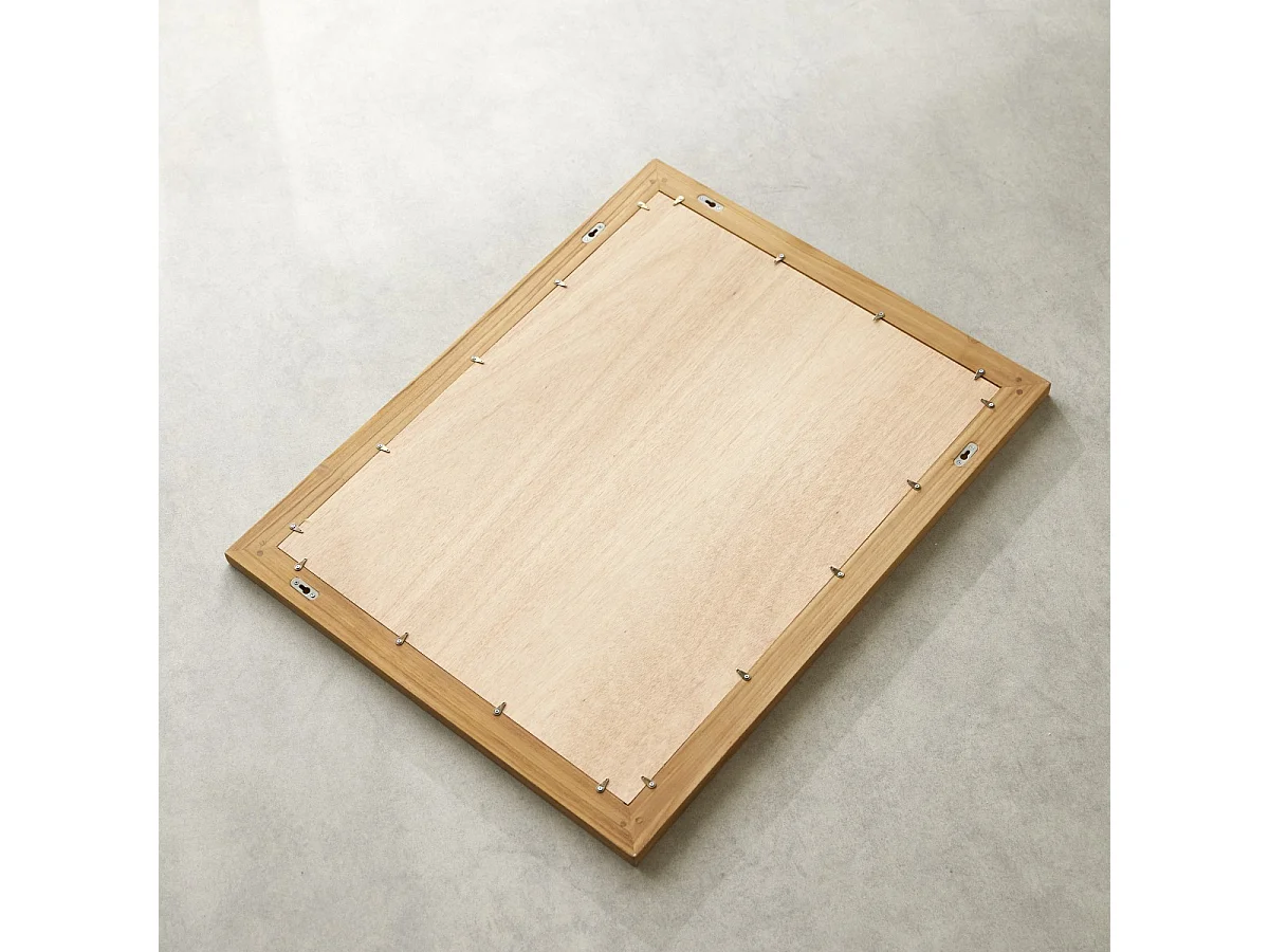 Specchio decorativo in legno di teak 120x90 cm Tona