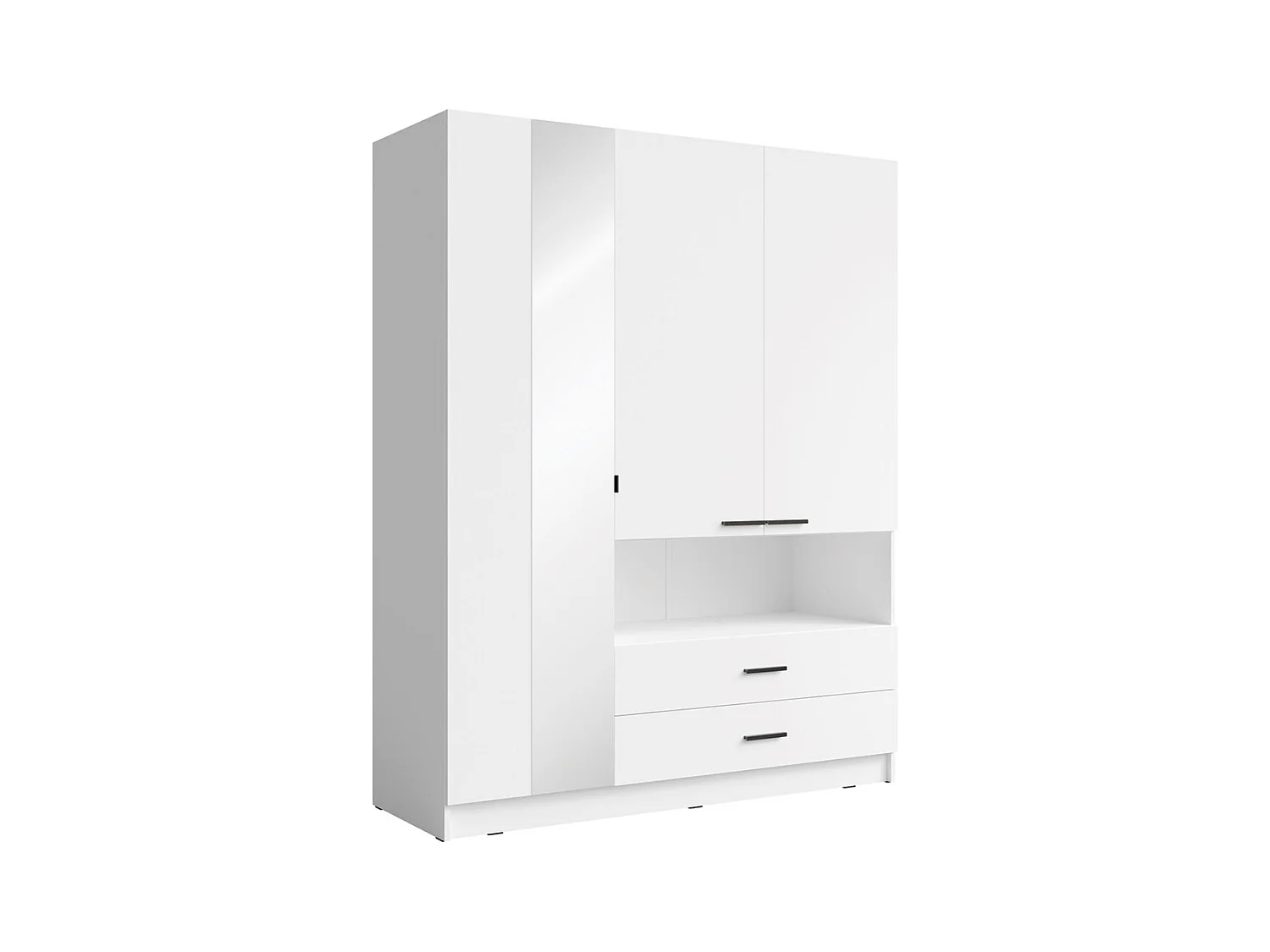 Armoire 3 portes MEIJE – 158,3 x 200 x 54,6 cm – Coloris blanc