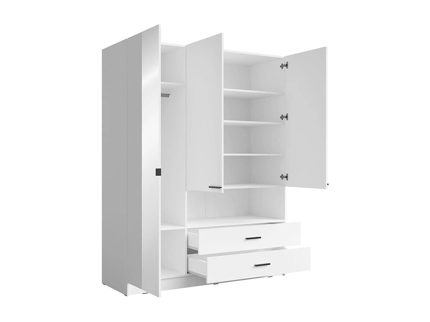 Armário 3 portas MEIJE – 158,3 x 200 x 54,6 cm – Cor branca