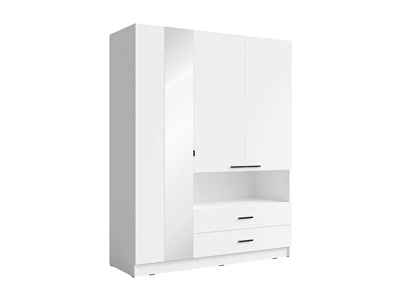 Armoire 3 portes MEIJE – 158,3 x 200 x 54,6 cm – Coloris blanc