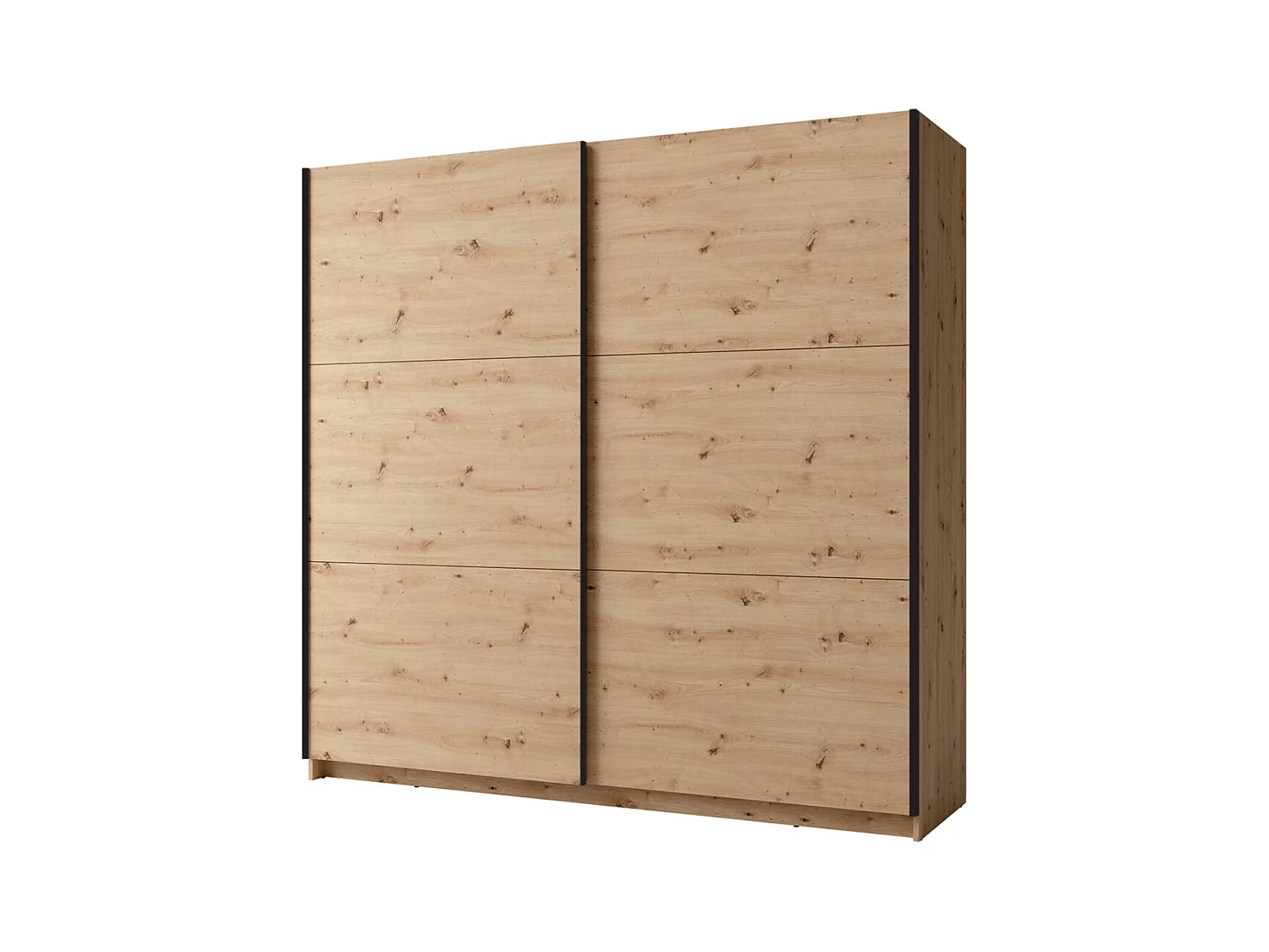 Armoire ARSALA 150 cm en chêne artisan – 2 portes coulissantes
