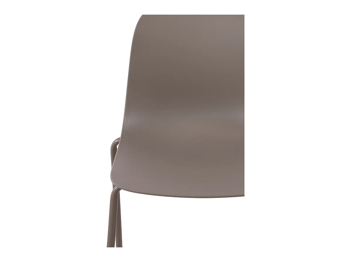 Lot de 2  Chaises de jardin - Plastique - Taupe - Hardin