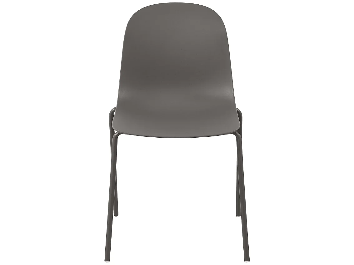 Lot de 2  Chaise de conférence - Plastique - Taupe - Hardin