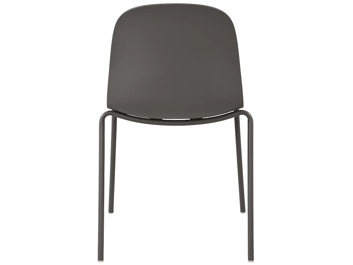 Lot de 2  Chaise de conférence - Plastique - Taupe - Hardin