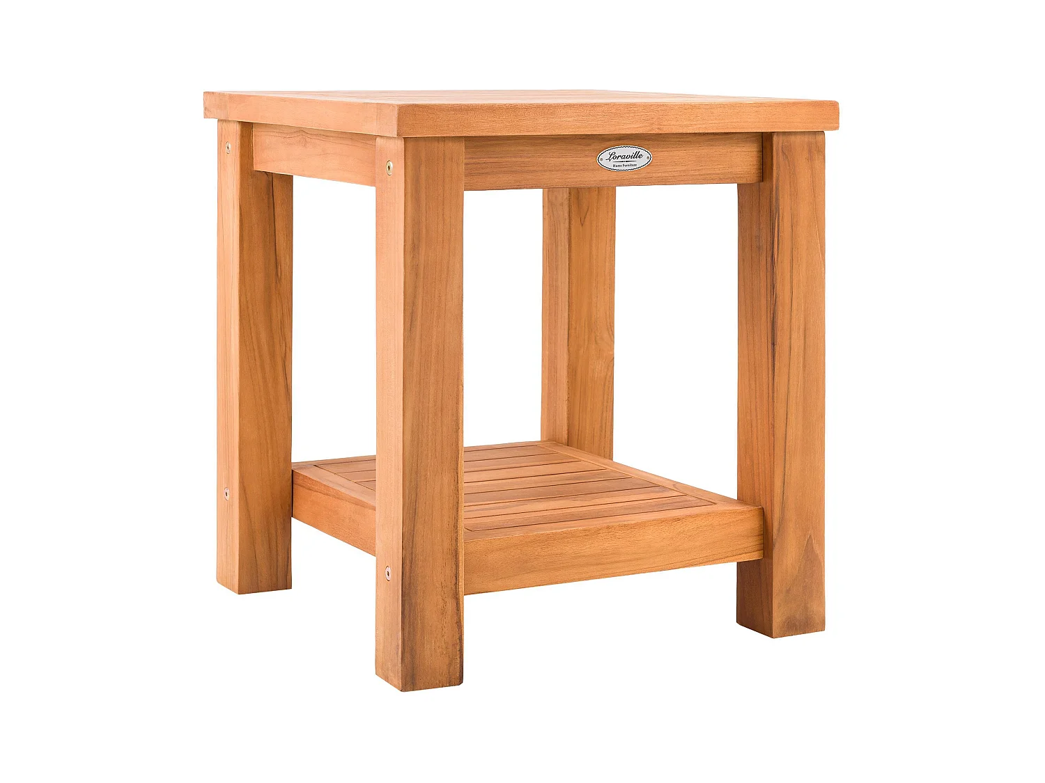 Table d'appoint - carré - Bois - 45 x 45 cm - Teck - Keaton
