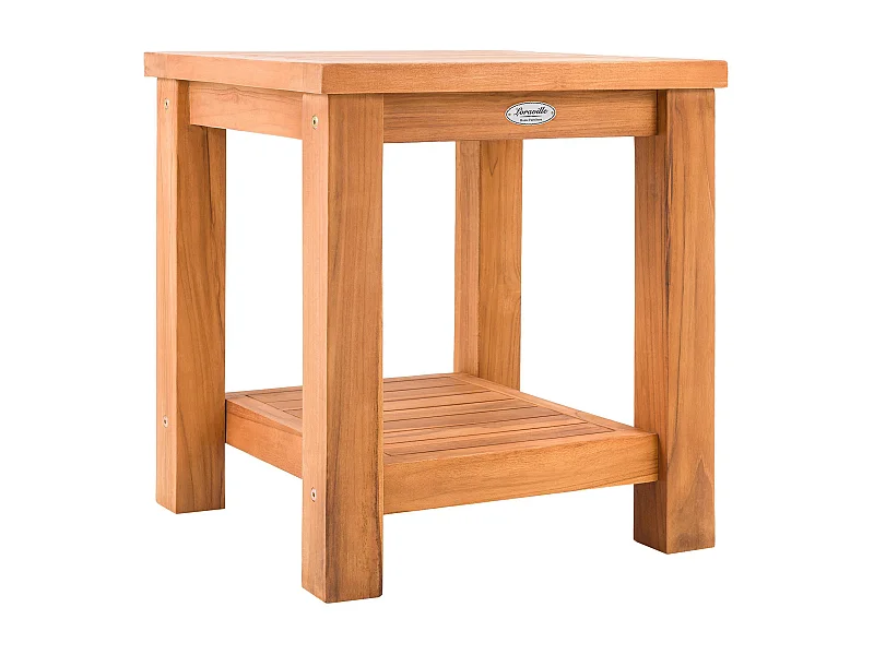 Table d'appoint - carré - Bois - 45 x 45 cm - Teck - Keaton