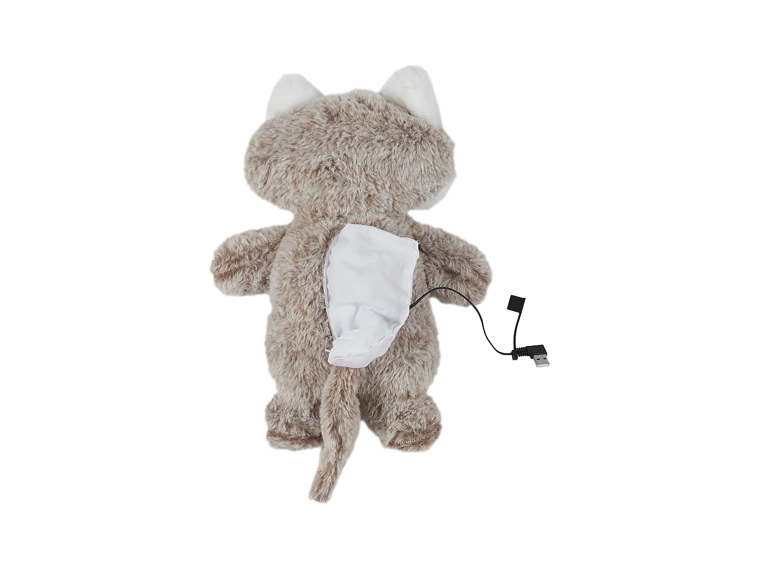 Peluche Chauffante Fluffy USB M6 en Polyester - Marron 26x1.5x32 cm