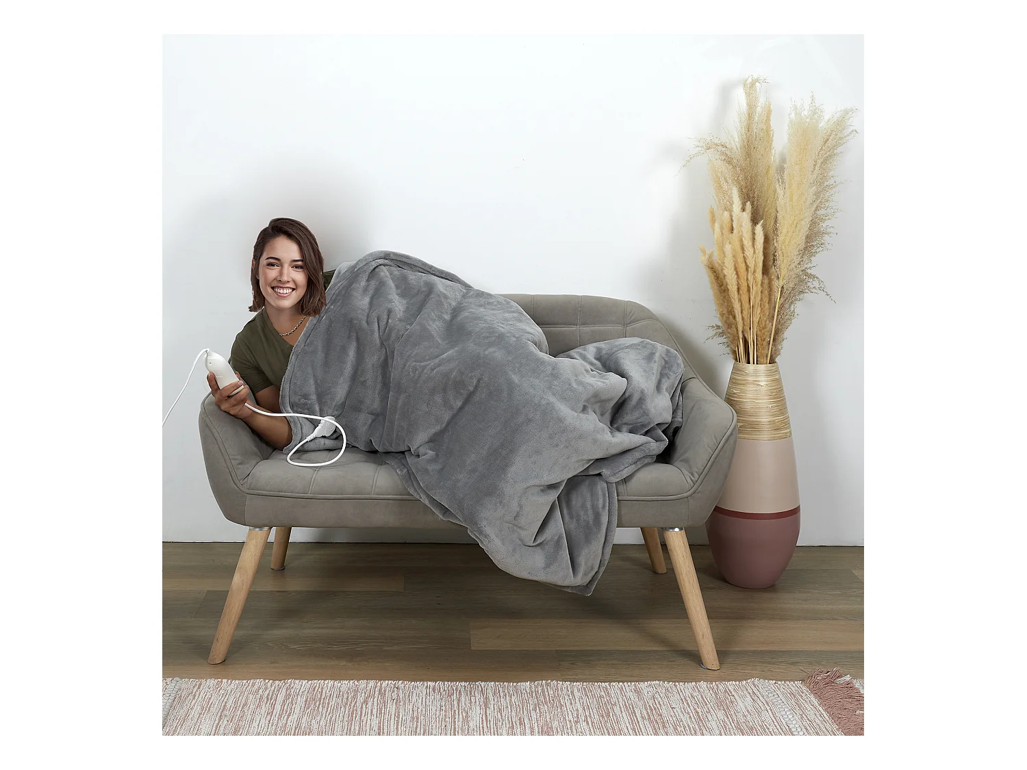 Couverture Chauffante 120x160cm M2 Gris