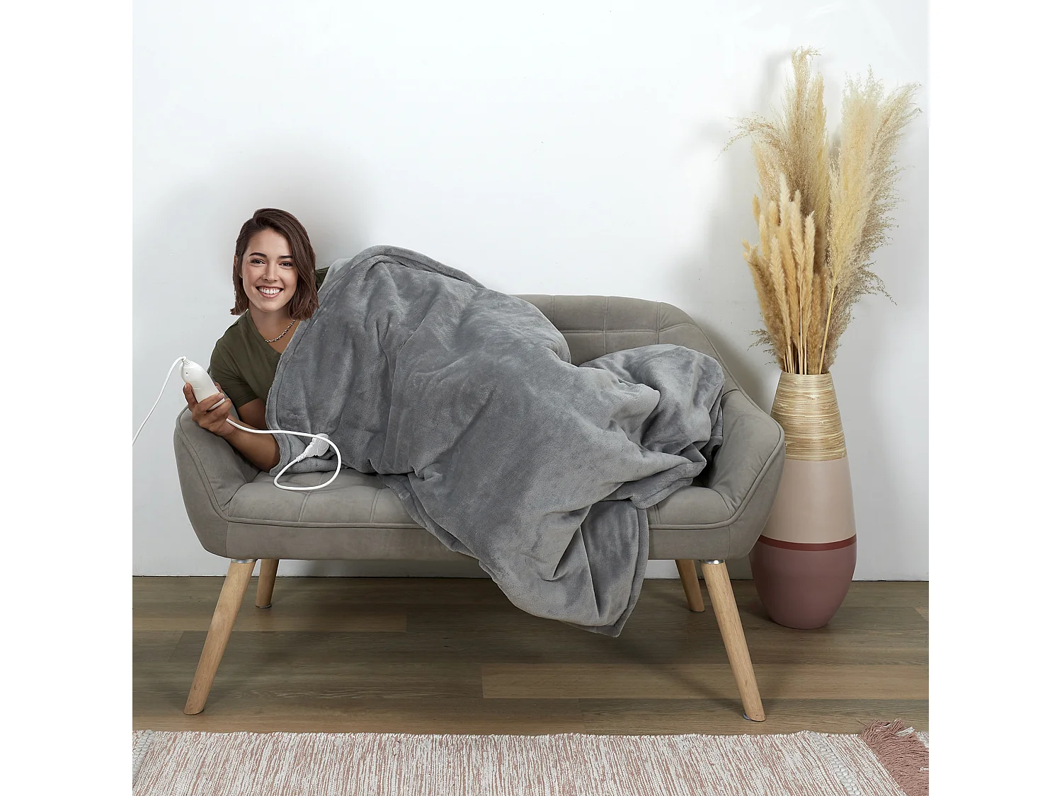 Couverture Chauffante 120x160cm M2 Gris