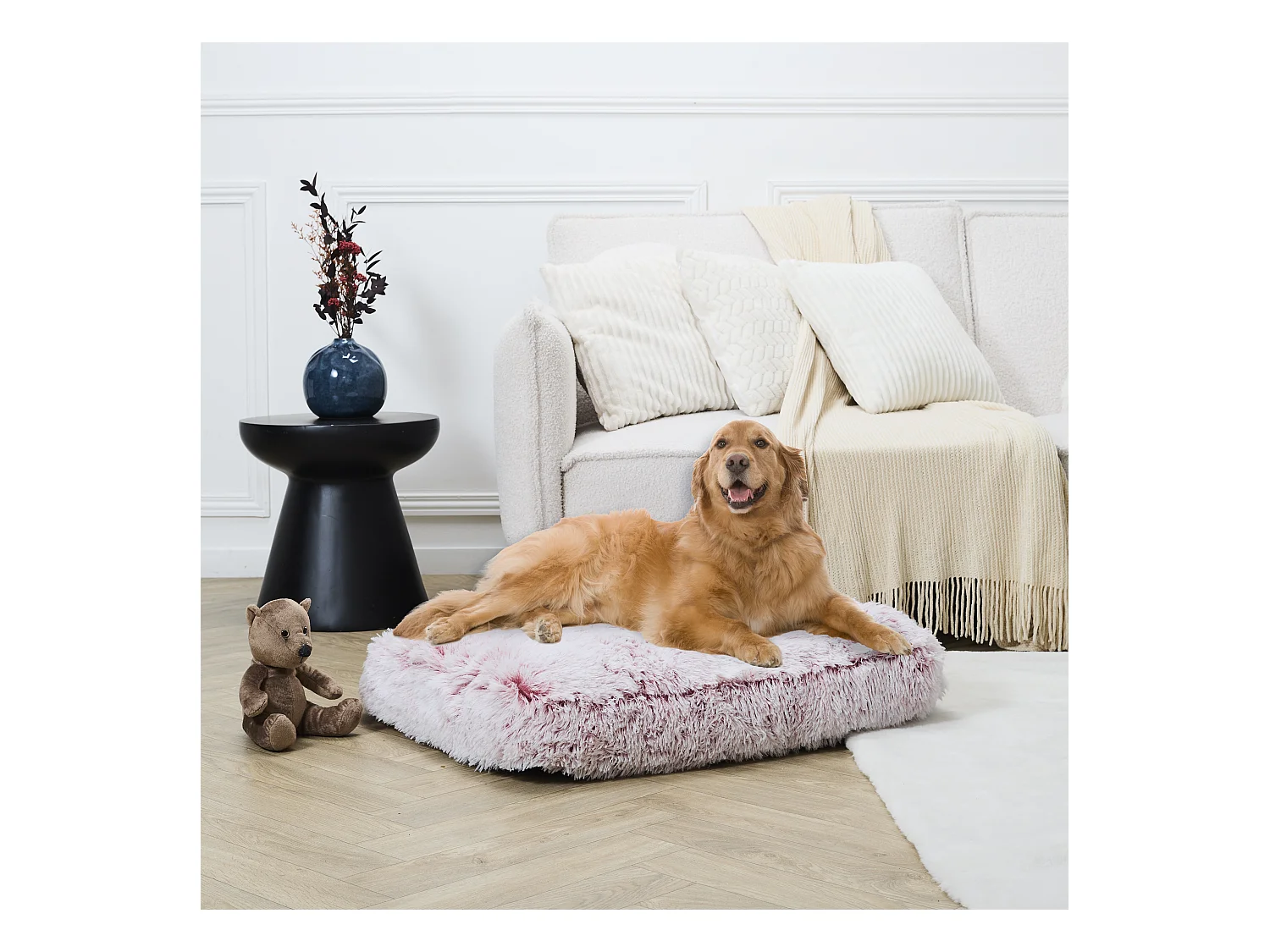 Coussin Lit Animaux Rose