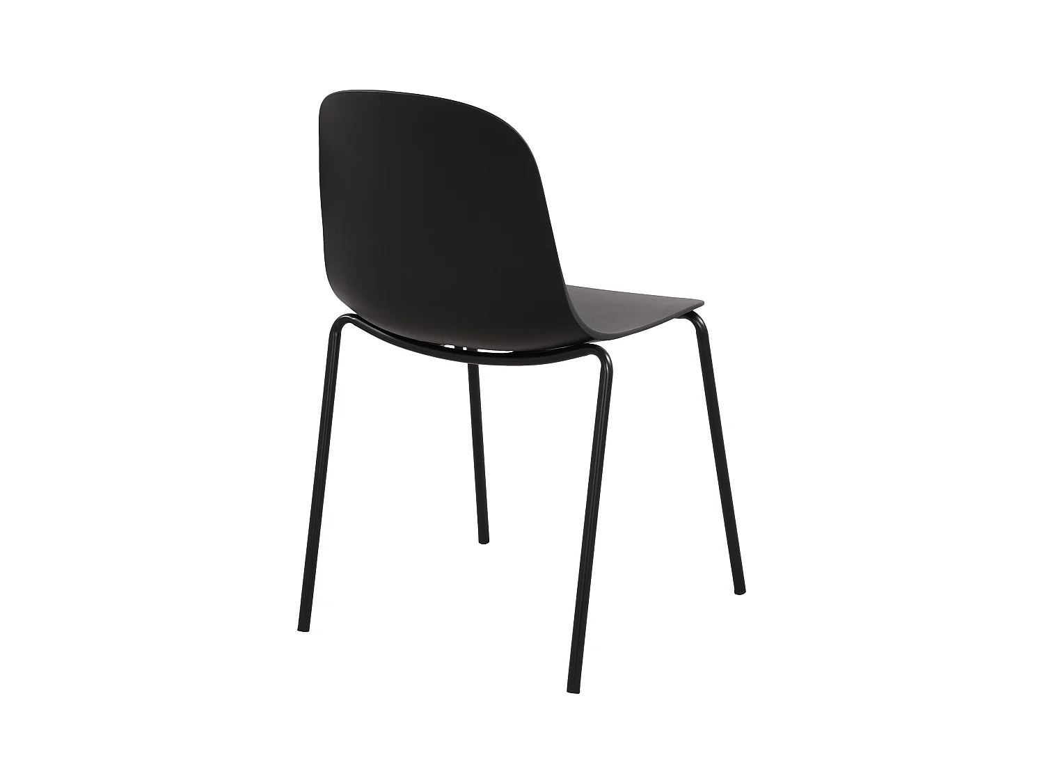 Lot de 2  Chaises de jardin - Plastique - Noir - Hardin
