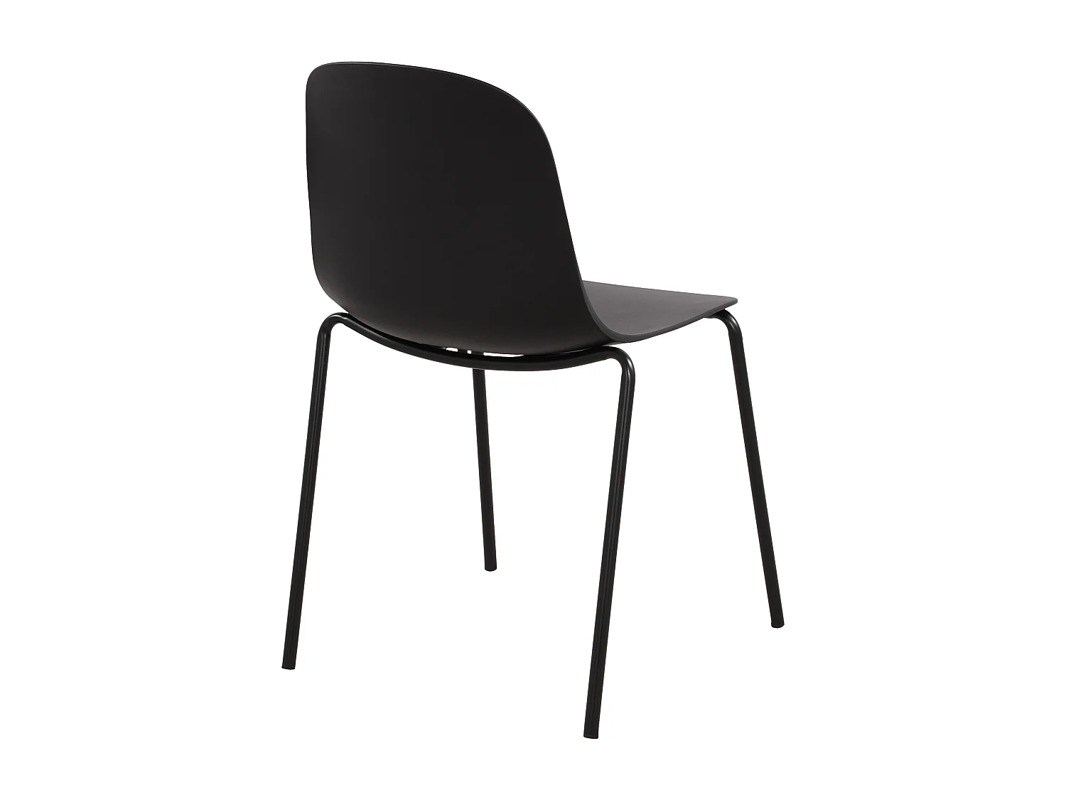 Lot de 2  Chaises de jardin - Plastique - Noir - Hardin
